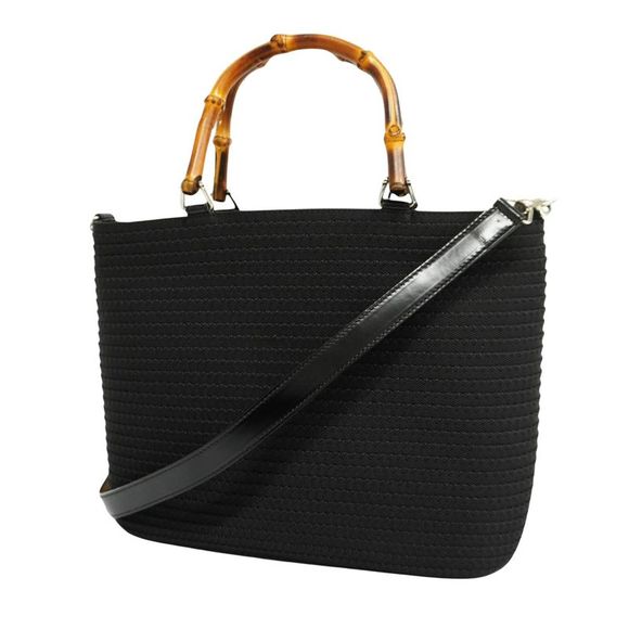 Gucci Handbags - Gucci Bamboo Black Canvas Handbag (Pre-Owned)